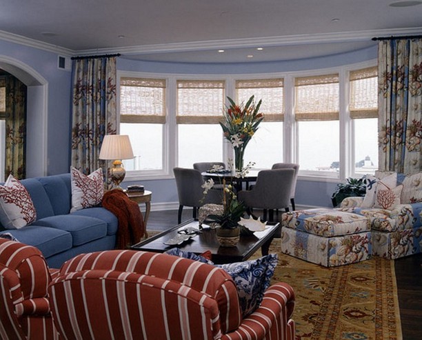 5 Pane Bow Window Treatments