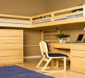 Hardwood Loft Bed With Desk