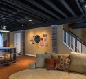 Black Ceiling Basement Ideas
