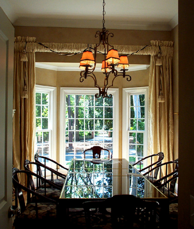 Bow Window Treatments Dining Room